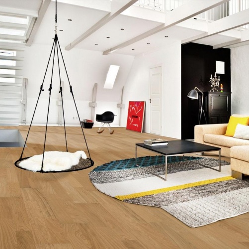 Паркетная доска Kahrs Дуб Бриз Линнея Полуматовая Гладкая 2600200569 - Вид №6