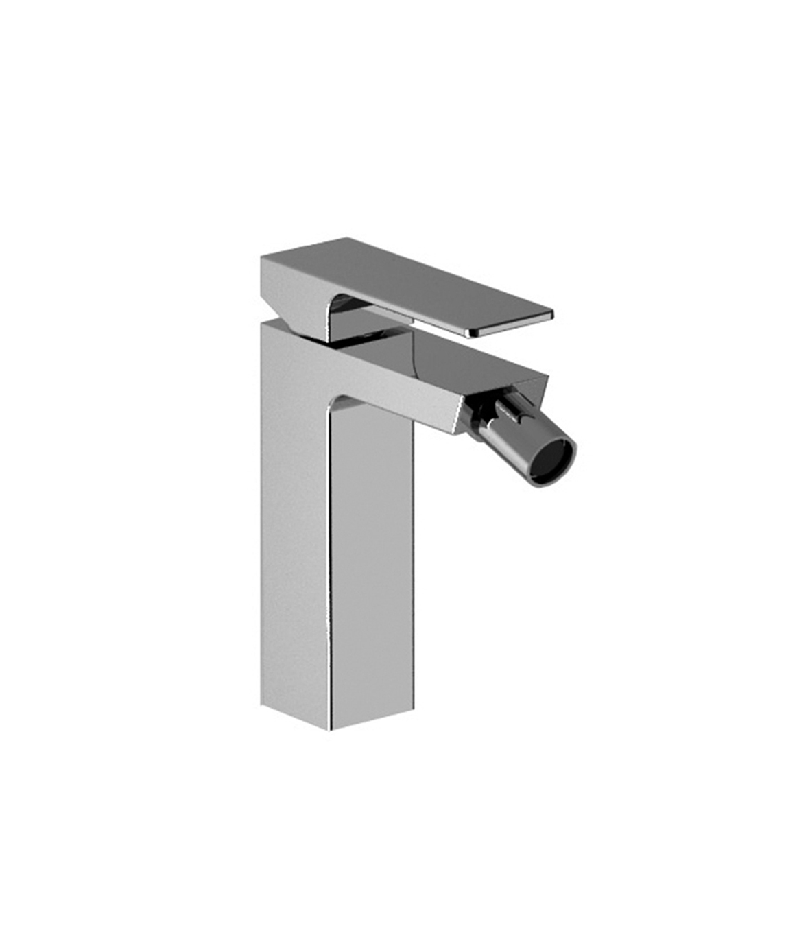 F008F  Смеситель для биде на 1 отверстиевылет 10 см ручка ограничитель потока воды до 5 л/мин при 3 бар видимый аэратор подводка с донным клапаном Fantini MINT Santreyd