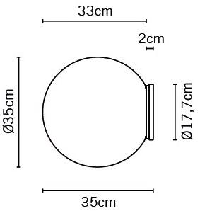 Fabbian Настенный светильник / потолочный светильник из дутого стекла Lumi sfera sun-id-1492650 - Вид №10