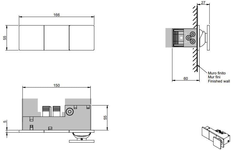 Смеситель для душа из нержавеющей стали Rubinetterie Treemme 5 мм ARCH-00029966 - Вид №2