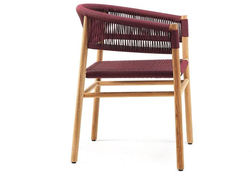 Ethimo Штабелируемый садовый стул из веревки и тика Kilt Kist00cs0 - Вид №2