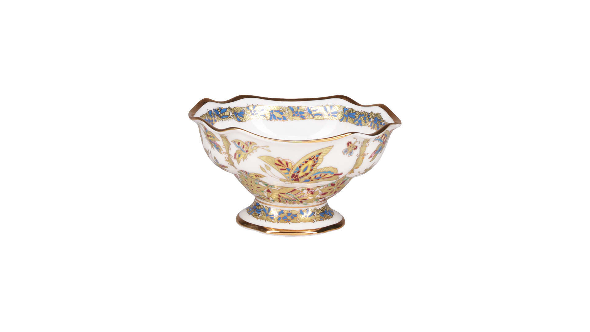 83887 Императорский фарфоровый завод Сервиз чайный 6/30 "Фантастич. бабочки" "Наташа" Фарфор костяной  - Вид №5