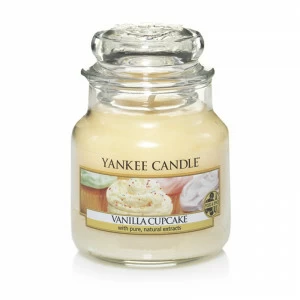Свеча маленькая в стеклянной банке "Ванильный кекс" 104гр 25-45 часов YANKEE CANDLE ВАНИЛЬ 267888 Желтый