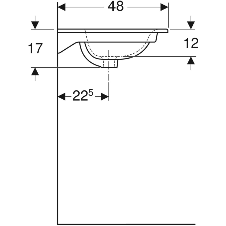 122255000 Встраиваемая раковина Geberit Renova Plan Geberit  - Вид №19