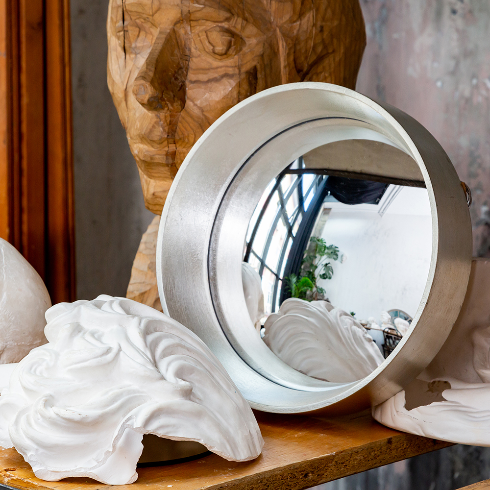 21092115 Зеркало декоративное настенное «Хогард Сильвер» (версия S) (fish-eye) Object Desire Зазеркалье  - Вид №2