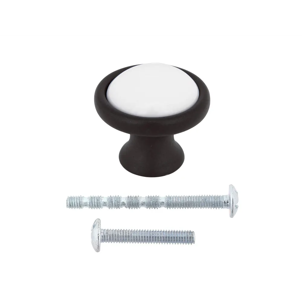 86900175 Ручка-кнопка мебельная Stampa ЦАМ цвет графит STLM-1004920 PALLADIUM  - Вид №1