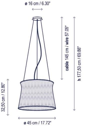 BOVER Светодиодная подвесная лампа из синтетического волокна Syra sun-id-1374036 - Вид №6