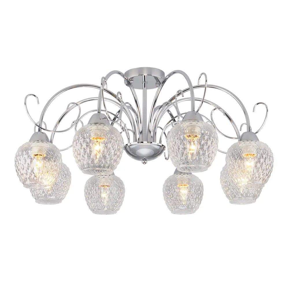 Люстра потолочная Eurosvet Benita 30142, 8 ламп, 32 м², цвет хром STLM-2052895