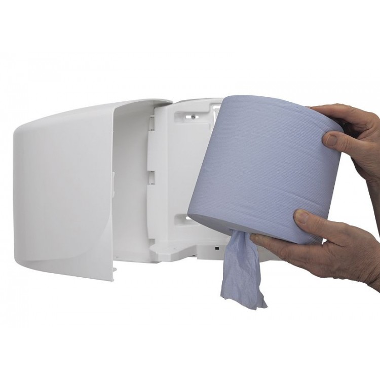 7018 Kimberly Clark Диспенсер настенный для протирочного материала в рулонах белый Kimberly Clark Professional 7018 белый  - Вид №1