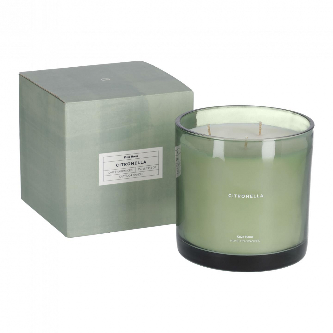 100847 Свеча ароматическая зеленая 750 г La Forma Citronella  - Вид №1
