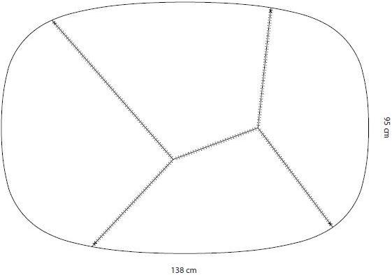 ManifestoDesign Овальный коврик ручной работы из кожи sun-id-1385994 - Вид №6