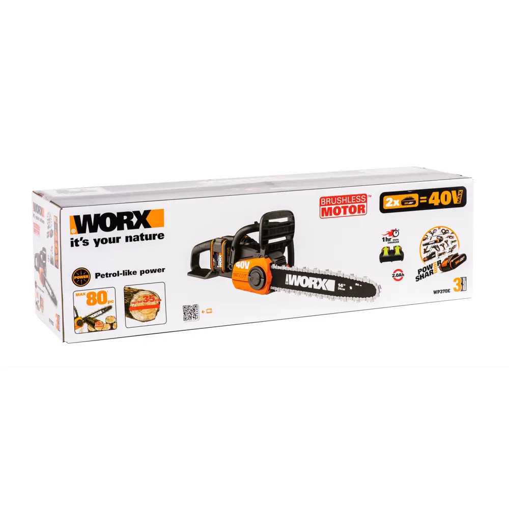 Аккумуляторная пила WORX WP370E 40V с шиной 35 см - полная автономность в работе 82600069 STLM-0031100 - Вид №12
