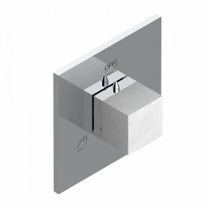 G3W-48M2SB Trim for wall mounted diverter, 2 ways - ref. 48M2 and 3 ways - ref. 49M3 Thg-paris Montaigne marbre blanc Vénus с рукоятками Хром