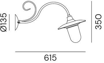 Il Fanale Настенный светильник с фиксированным кронштейном Barchessa 220.25.ort - Вид №1