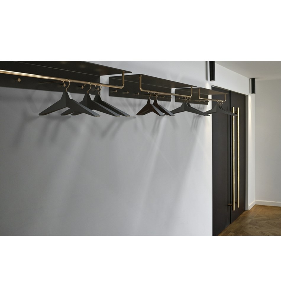 FROST Вешалка для верхней одежды UNU 1000 » черный / золотой Алюминий / нержавеющая сталь Черное золото U4017-GB  - Вид №1