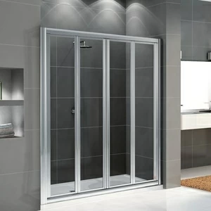 Novellini. Двери в нишу 162 см 2S с серебристым профилем STAR