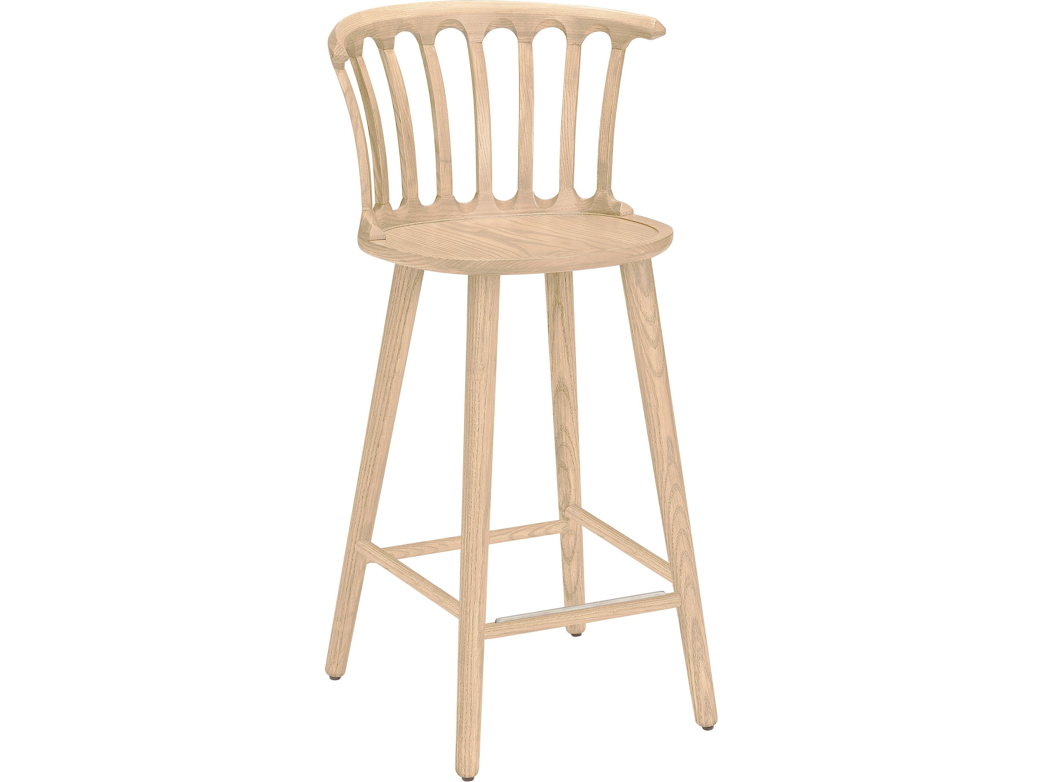 Высокий стул из белого промасленного дуба с подставкой для ног Hans K Сан-Марко ARCH-00088009 - Вид №1