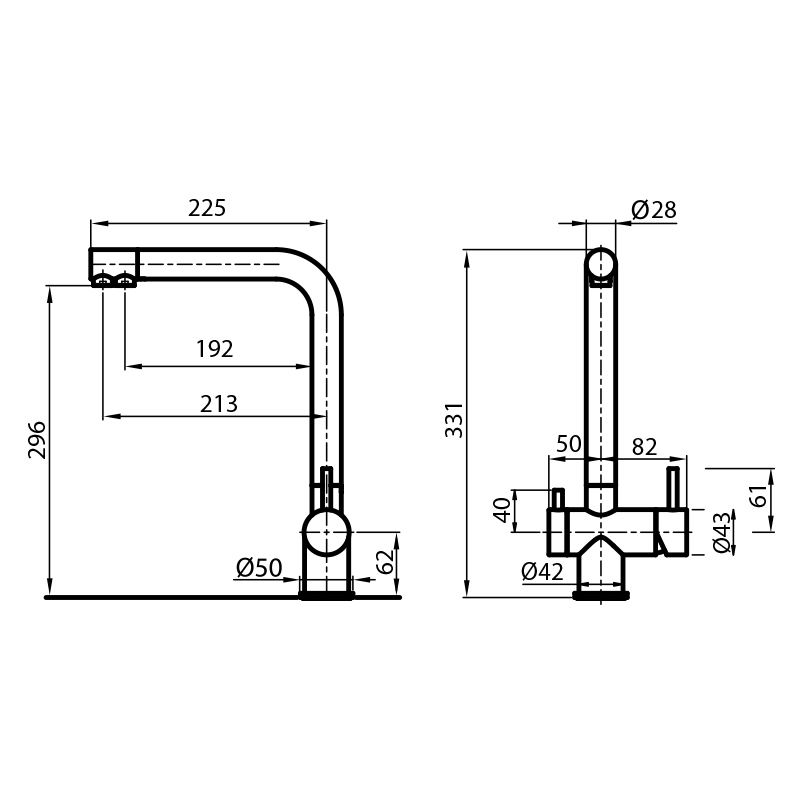 8496100 Mixer Tap Gamma 3 vie 8496 100 Fosterspa  - Вид №1