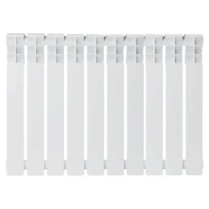 Радиатор секционный Zerten Eco 500/80 10 секций боковое подключение биметалл белый