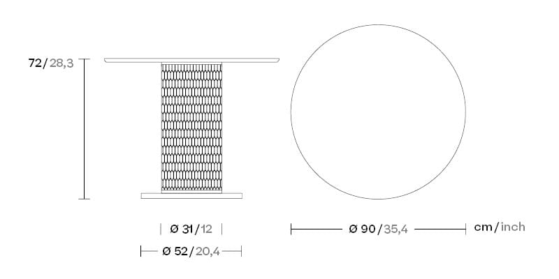 Садовый стол из тикового дерева Kettal сетка ARCH-00114943 - Вид №5