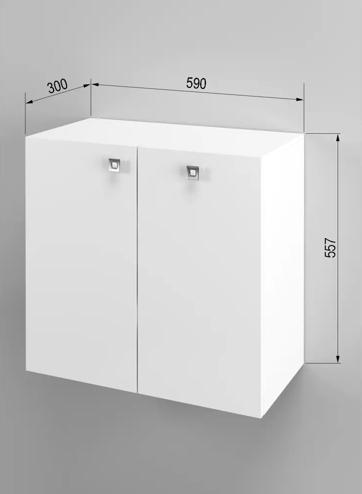 91168413 Шкаф подвесной Regent style 59x55см цвет белый STLM-0507800