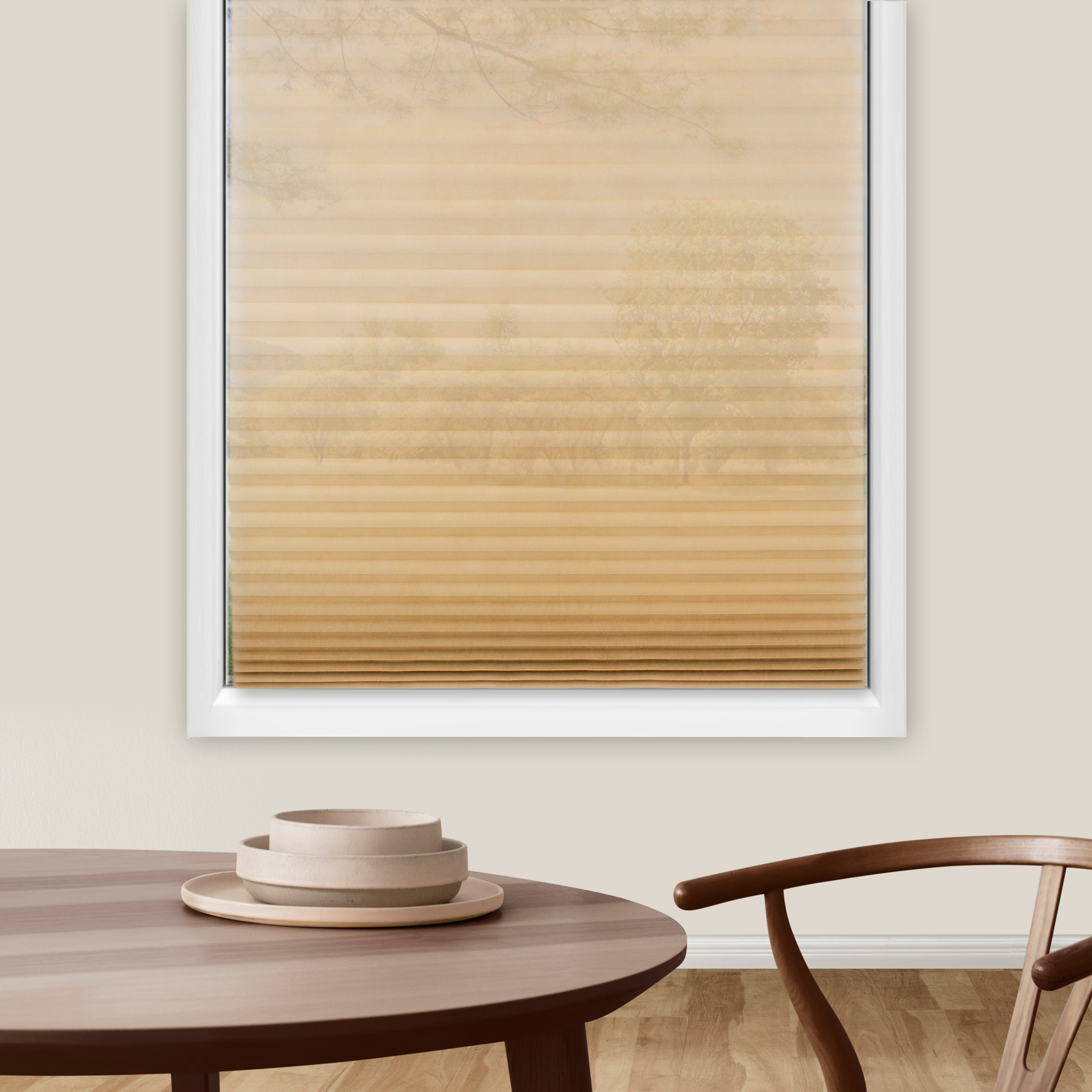 87557171 Жалюзи плиссе LY-PB04 90x190 см текстиль бежевые STLM-0074475 Santreyd  - Вид №4