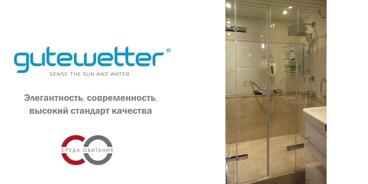 Душевые двери в нишу 240x200 GK-864 стекло прозрачное 6 мм GUTEWETTER TREND DOOR 240X200GK864 - Вид №1