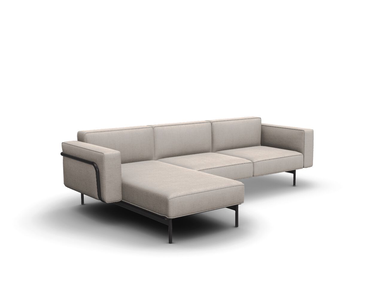 Угловой тканевый модульный садовый диван с полуостровом RODA Extendo ARCH-00108704