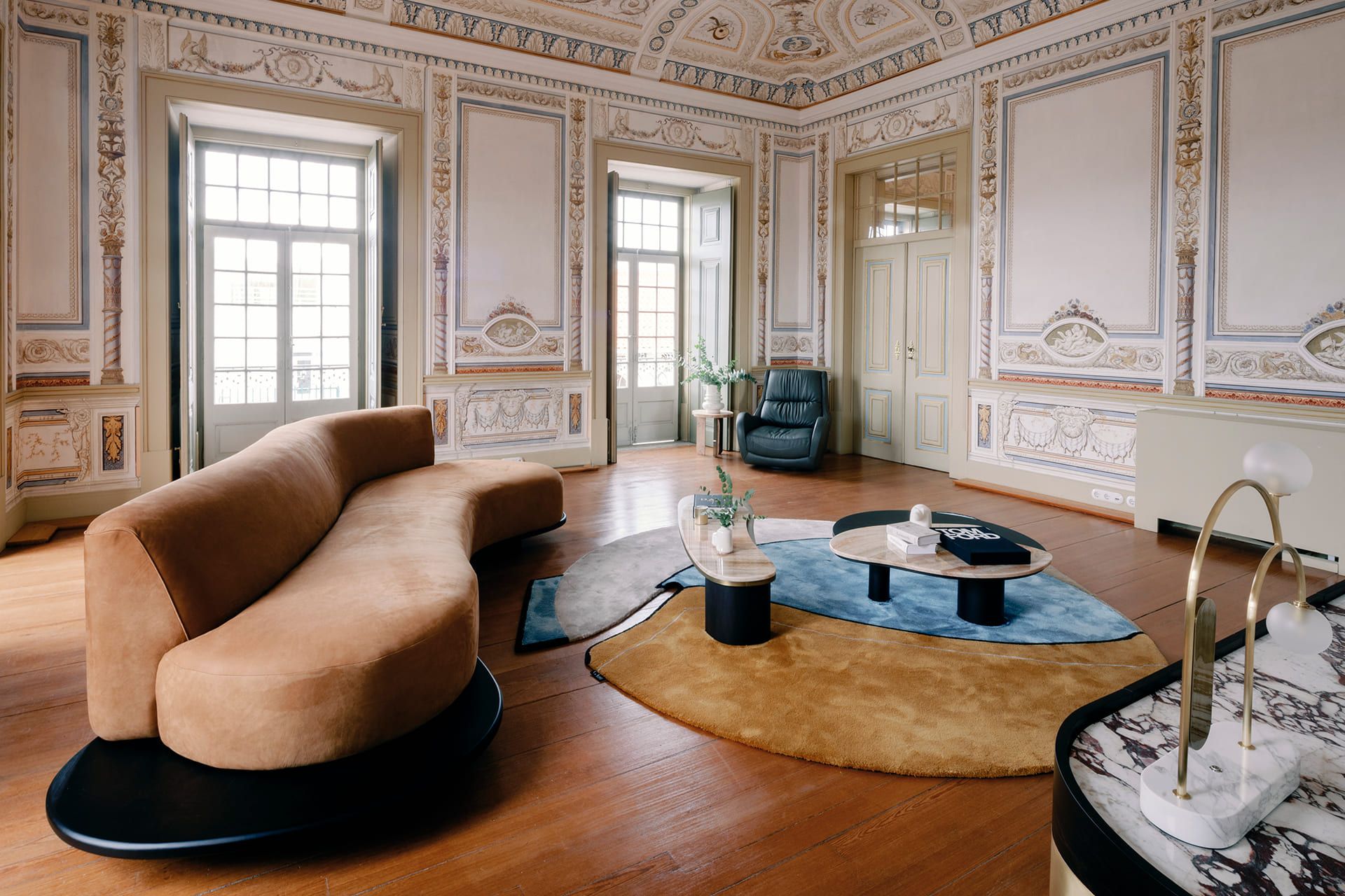 Низкий журнальный столик из дуба и оникса Shadow Greenapple Bordeira ARCH-00111828 - Вид №7