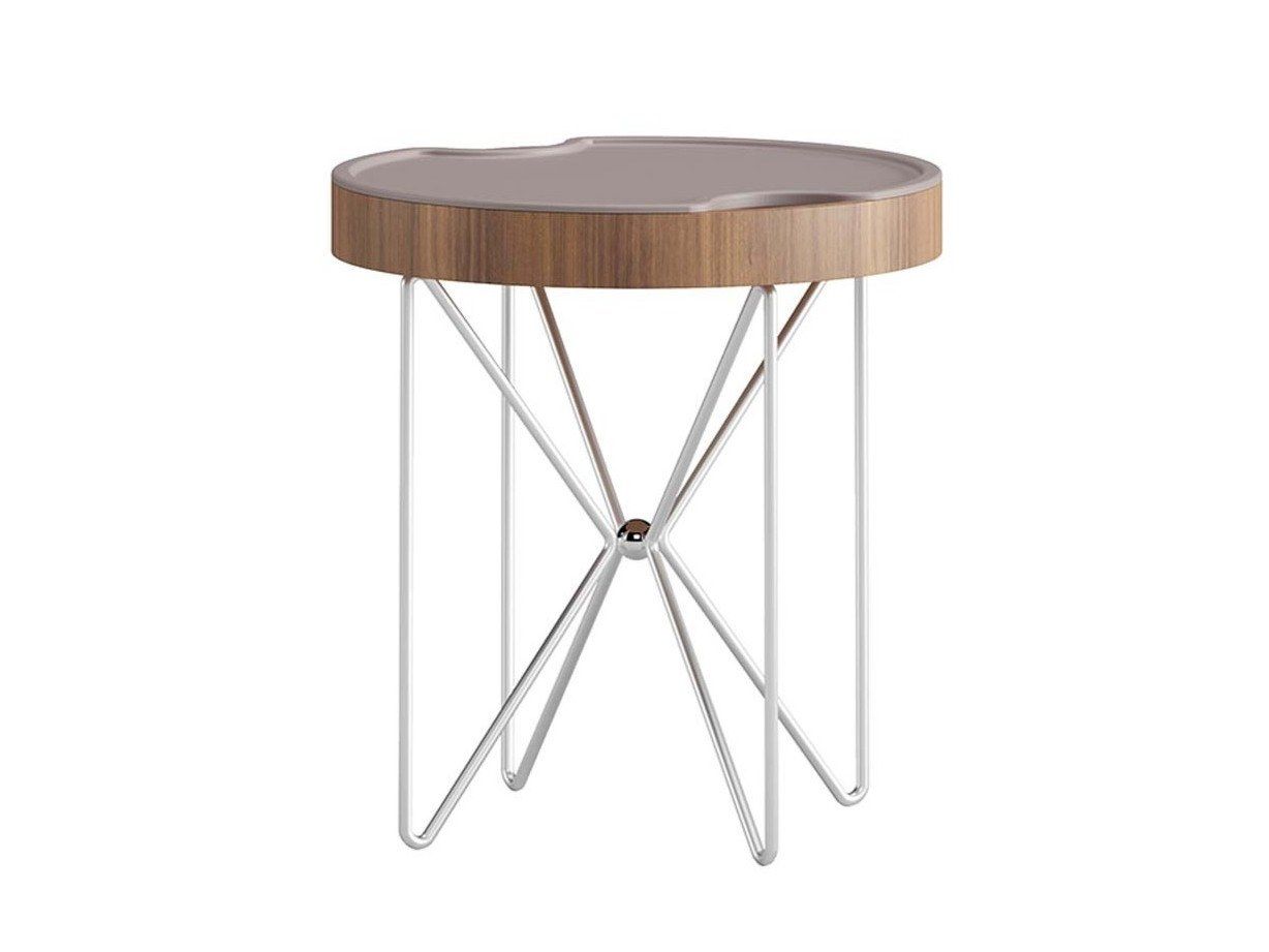 Круглый деревянный журнальный столик с подносом Ersa Kilig ARCH-00131474