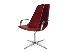 Спицевое вращающееся кресло с подлокотниками