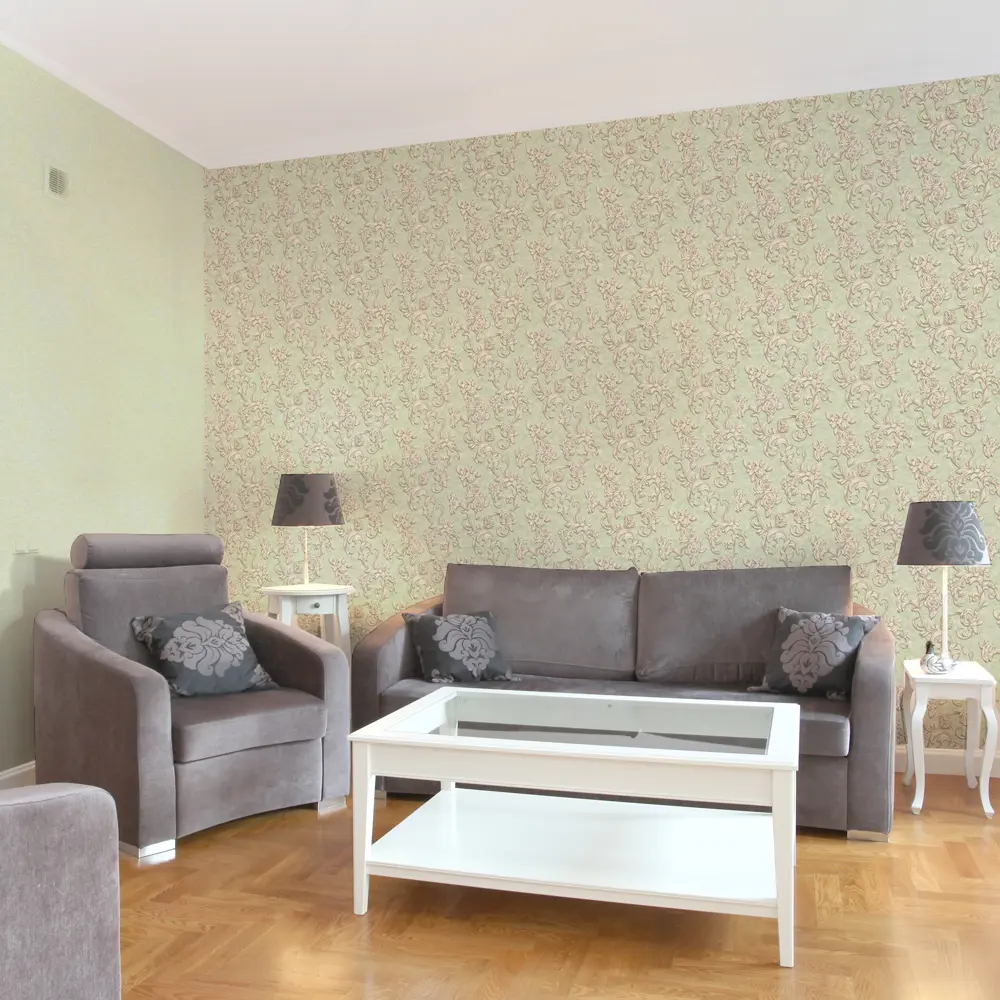 Обои бумажные Московская Обойная Фабрика Соланж зелёные 0.53 м 334512-6 СоланжВираж STLM-2107023 - Вид №3