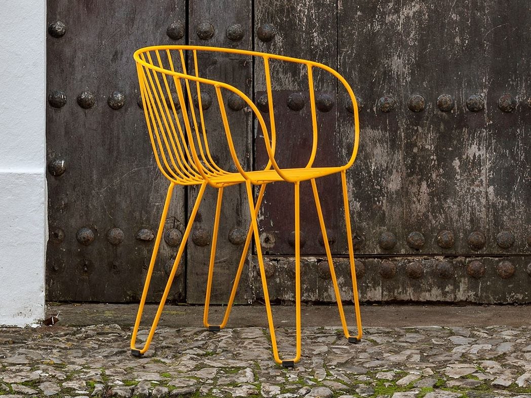 Штабелируемый садовый стул из оцинкованной стали iSimar оливковое дерево ARCH-00019547 - Вид №1