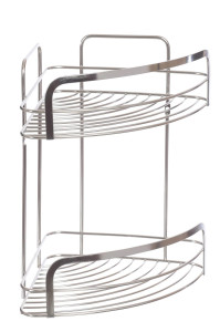 93829722 Полка угловая 2-ярусная MODERN PLUS нержавеющая сталь STLM-0581692 VANSTORE