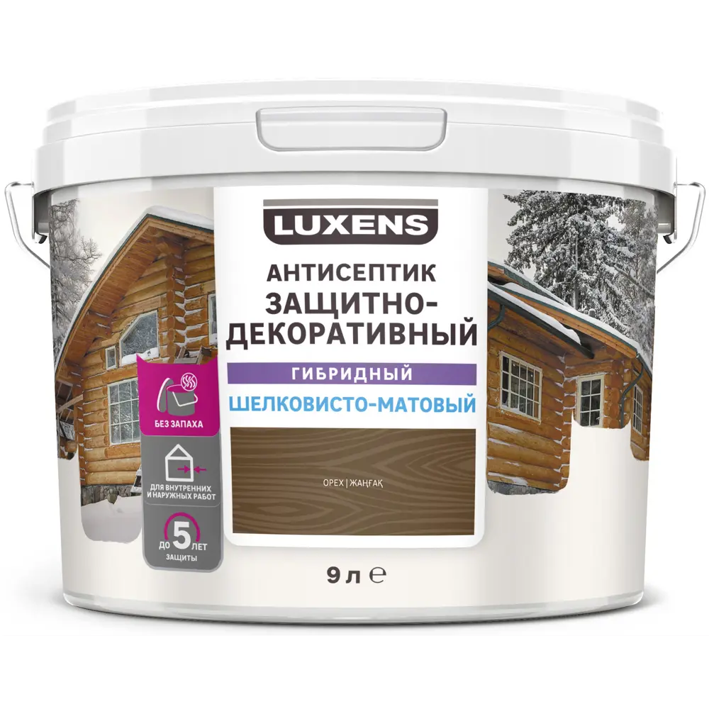 Антисептик LUXENS для дерева цвет Орех 9л - защита и декор 82933510 STLM-0038117 - Вид №1