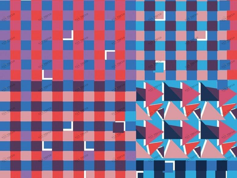 Wall&decò Клетчатый Contemporary wallpaper 2014 sun-id-1465149