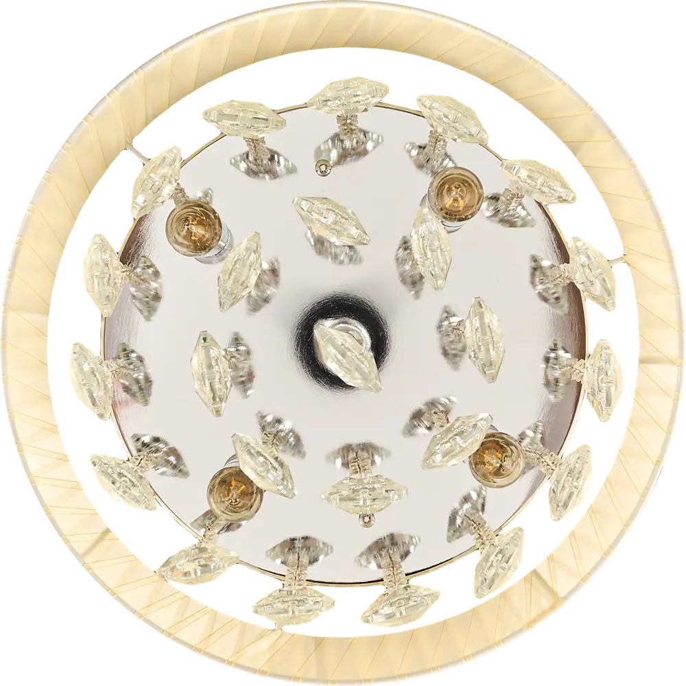 Люстра хрустальная потолочная Жаклин 4 лампы 8 м² цвет бежевый MW-Light STLM-2138078 - Вид №3