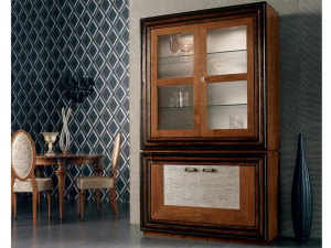 Классический стиль серебряный лист сервант