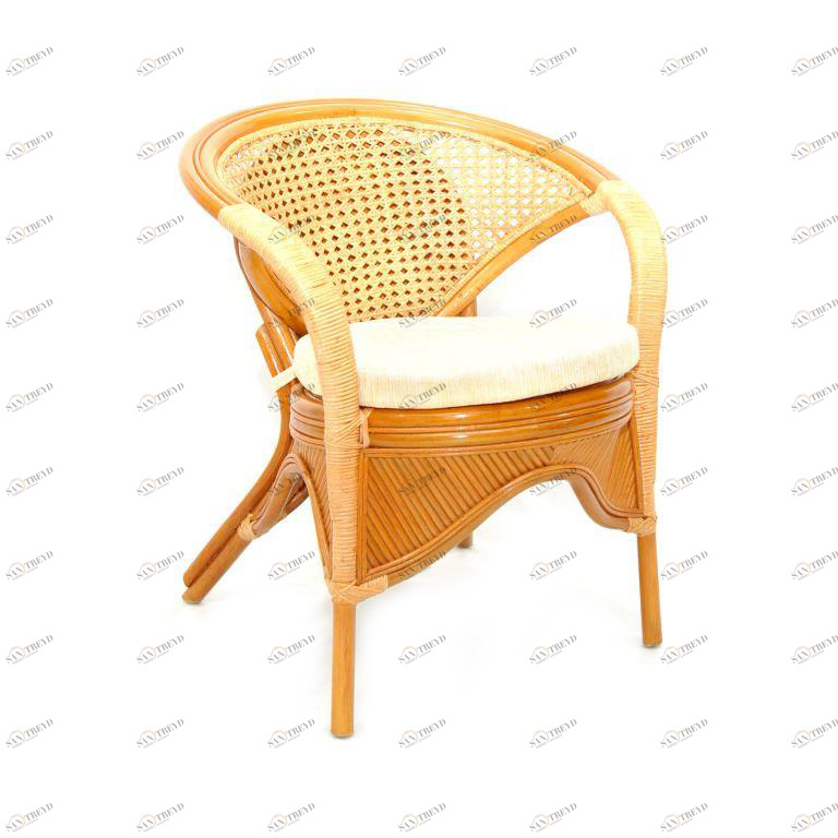 Кресло из ротанга бежевое Rainbow ЭКО ДИЗАЙН CLASSIC RATTAN 129547 Бежевый;коричневый 