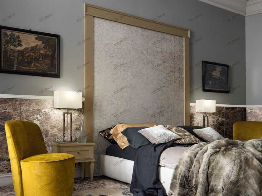 Cerasa Высокое изголовье для двуспальной кровати York sun-id-1400735