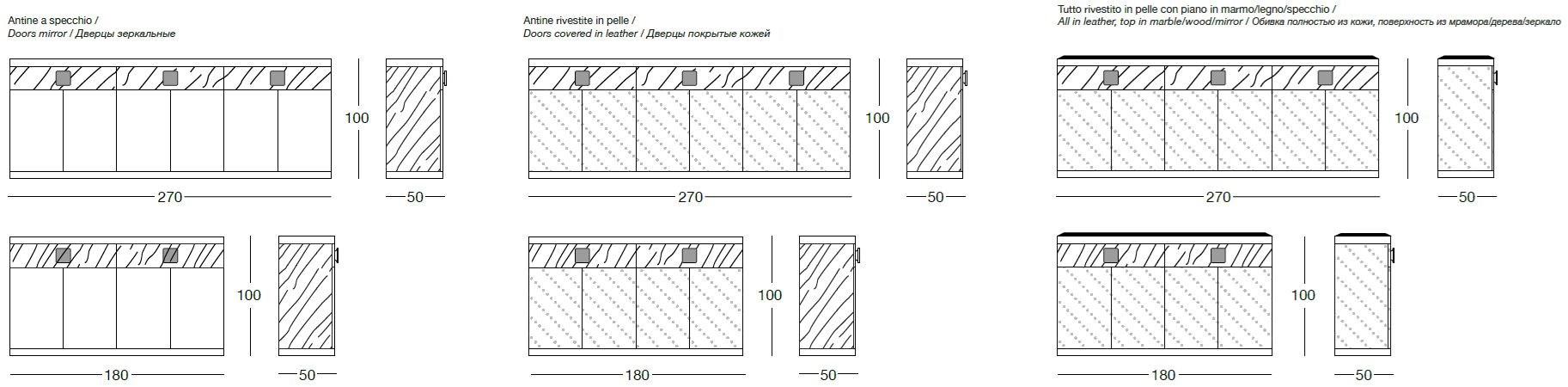 Longhi Комод с распашными дверцами Loveluxe Y 739 - Вид №2