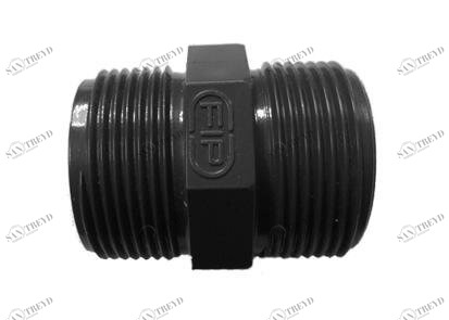 SANIT 760531106 Двойной ниппель, PVC-U, резьбовой соединитель 