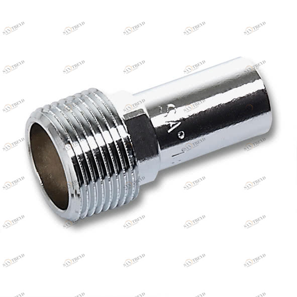 116280G2212 SANHA 16280G пресс-фитинг, бронза, перех.вставка НПр-НР,хром 22ax1/2 мм 