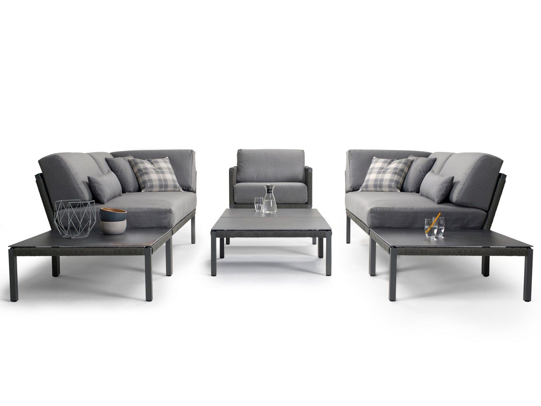 Стеклянный квадратный садовый столик solpuri клуб ARCH-00125983 - Вид №2