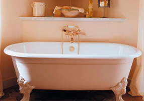 Gentry Home Bexley Cast iron bathtubs with feet Silver leaf GH101193  - Вид №1