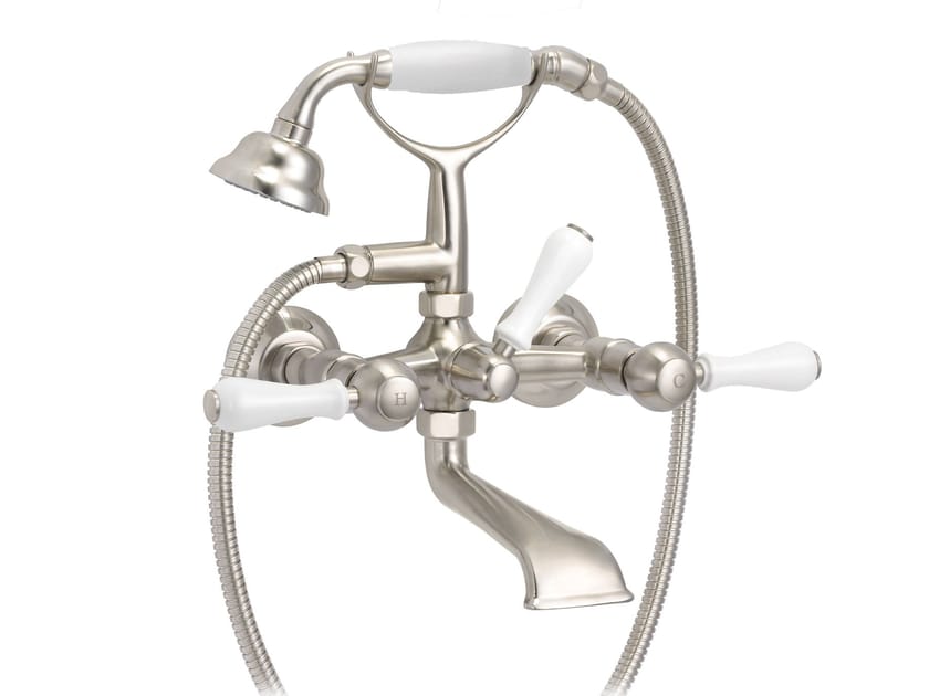 Настенный смеситель для ванны с 2 отверстиями и ручным душем rvb FLAMANT BUTLER ARCH-00067957