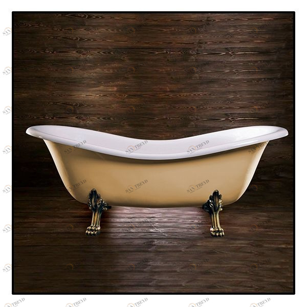 Ванна Akcjum Cleopatra WR-05-01-Br-N овальная бежевая с золотыми ножками WR0501BRN
