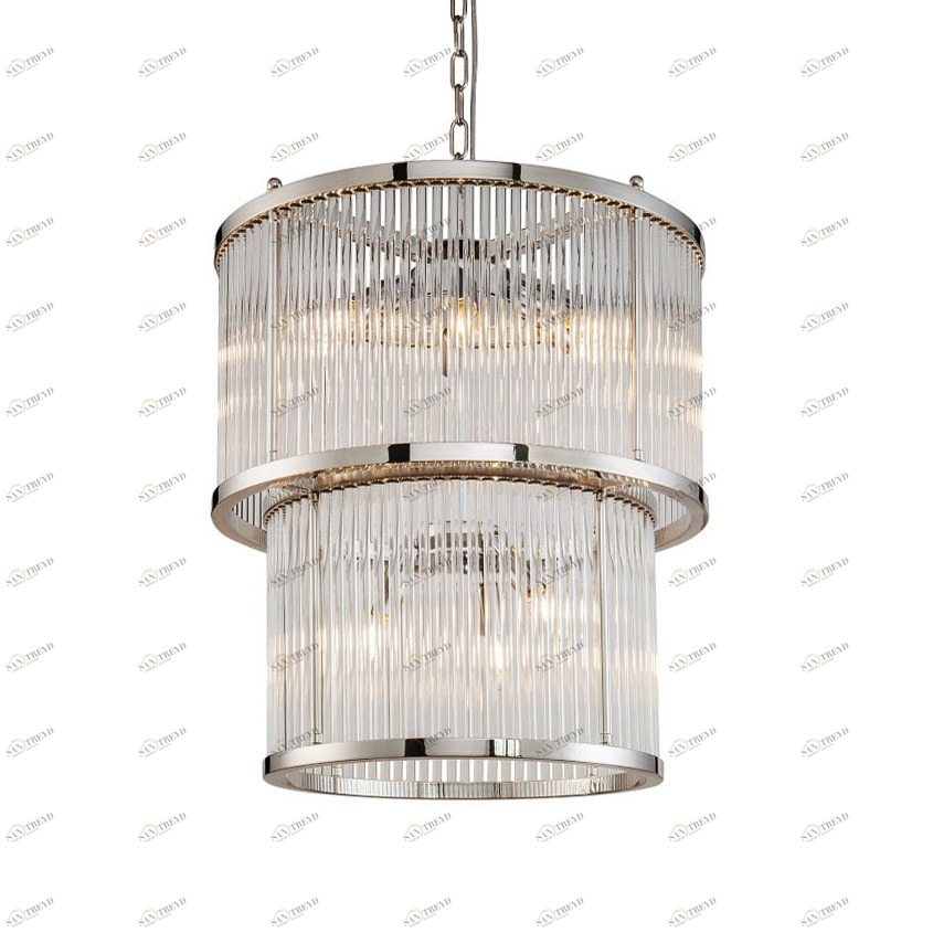 Светильник подвесной 60х55 см никель Marat KG0926P-9 nickel DELIGHT COLLECTION ДИЗАЙНЕРСКИЕ 00-3883092 Прозрачный;серебро 