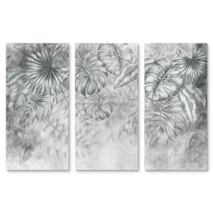 Картина на МДФ Листья серые 30x60 см 3 шт 85336852 STLM-2212266