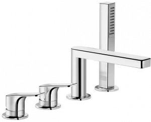 Fir Italia Комплект для ванны из латуни с ручным душем на 4 отверстия New handy 52 5231404